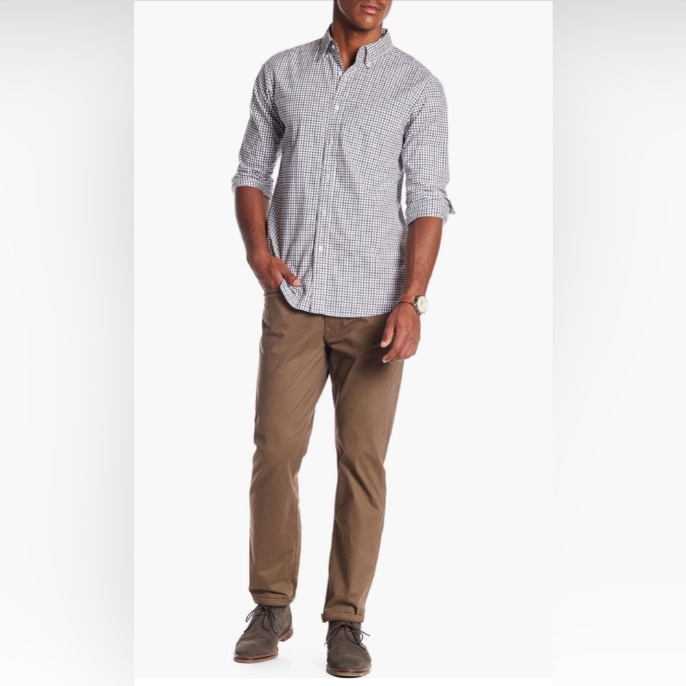 Lucky Brand Men's 121 Slim Straight leg trousers Bark brown 36 x 30